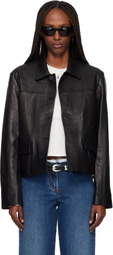 TONYWACK Black Vegetable Tanned Lamb Leather Jacket