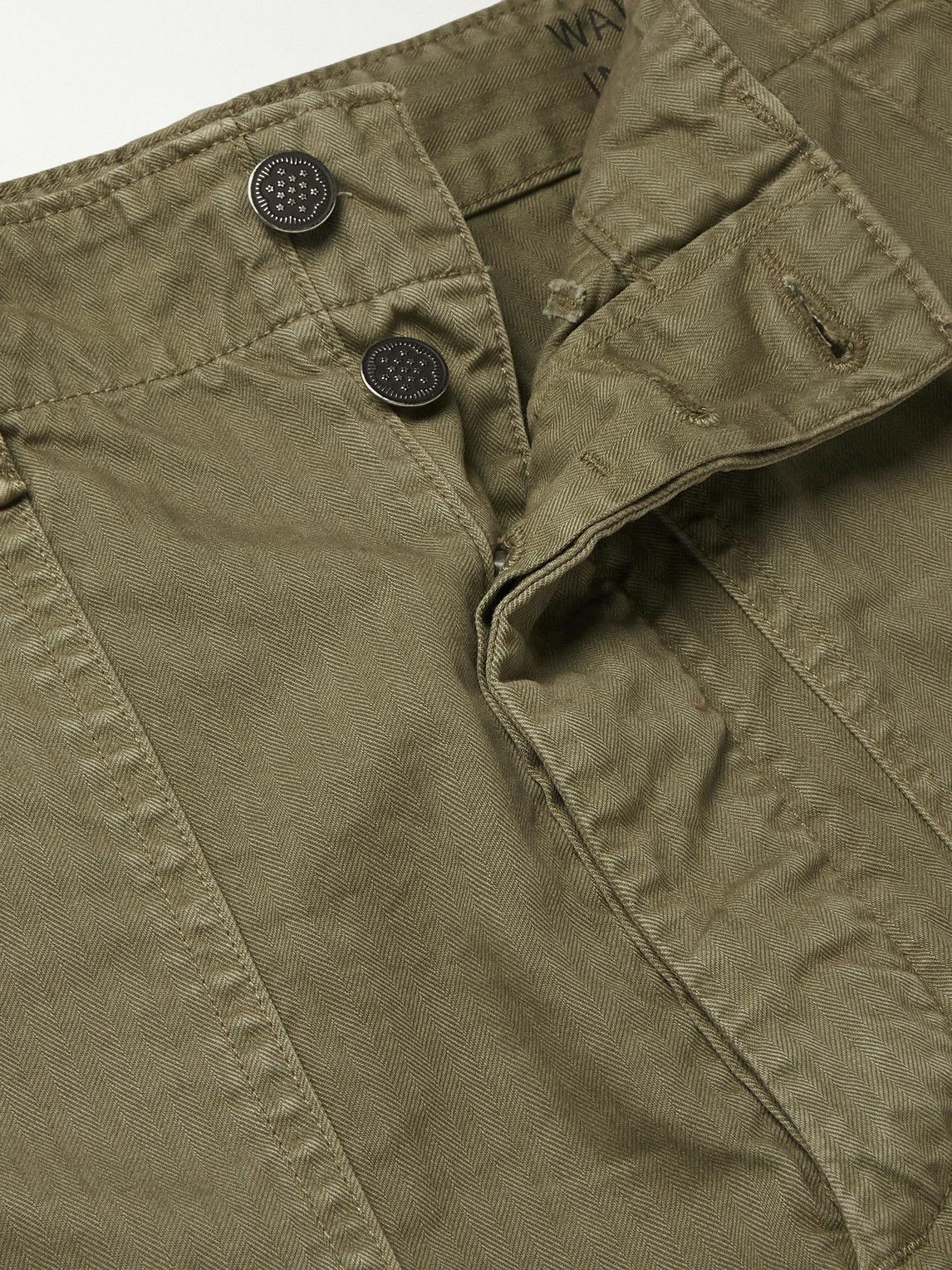 RRL - Cotton-Herringbone Trousers - Green