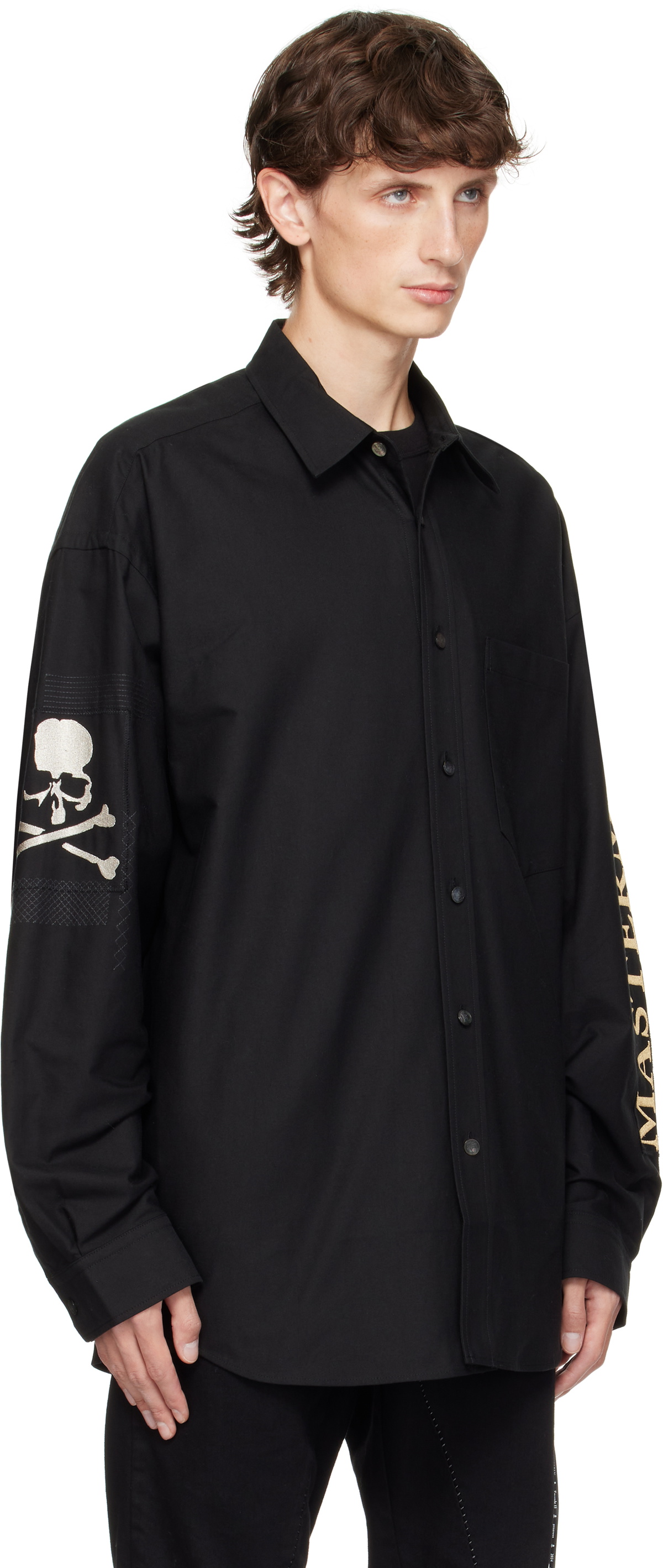 MASTERMIND WORLD Black Oxford Shirt