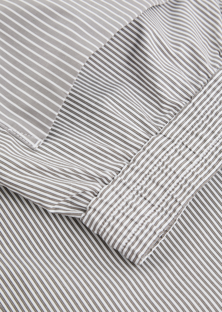 Rag & Bone Irving Striped Stretch-cotton Shorts Grey