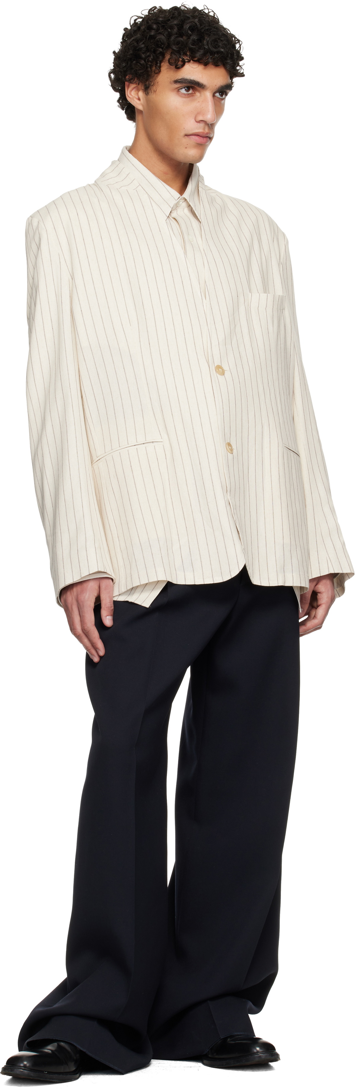 Hed Mayner Beige Linen Blazer