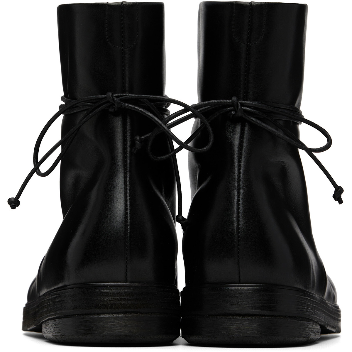 Marsèll Black Zucca Zeppa Combat Boots