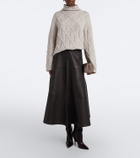 Altuzarra Varda leather midi skirt