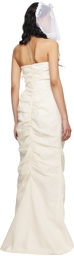 SHUSHU/TONG SSENSE Exclusive Off-White Ruched Maxi Dress