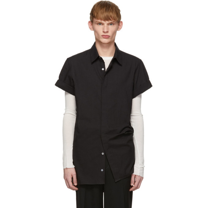 Photo: Ann Demeulemeester Black Rolled Cuff Shirt