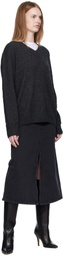 A.P.C. Black Georgia Denim Midi Skirt
