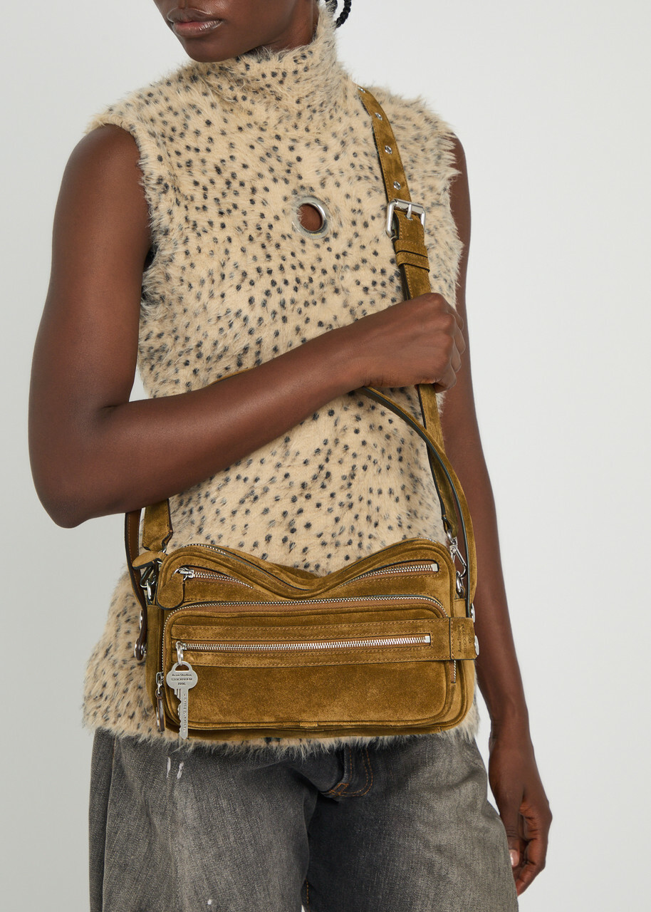 Acne Studios Camero Party Suede Shoulder bag - Brown - One Size