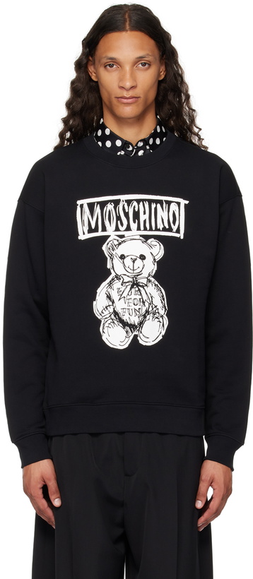 Photo: Moschino Black Teddy Bear Sweatshirt