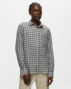 Officine Générale Alex Check Cotton Seersucker Grey|White - Mens - Longsleeves