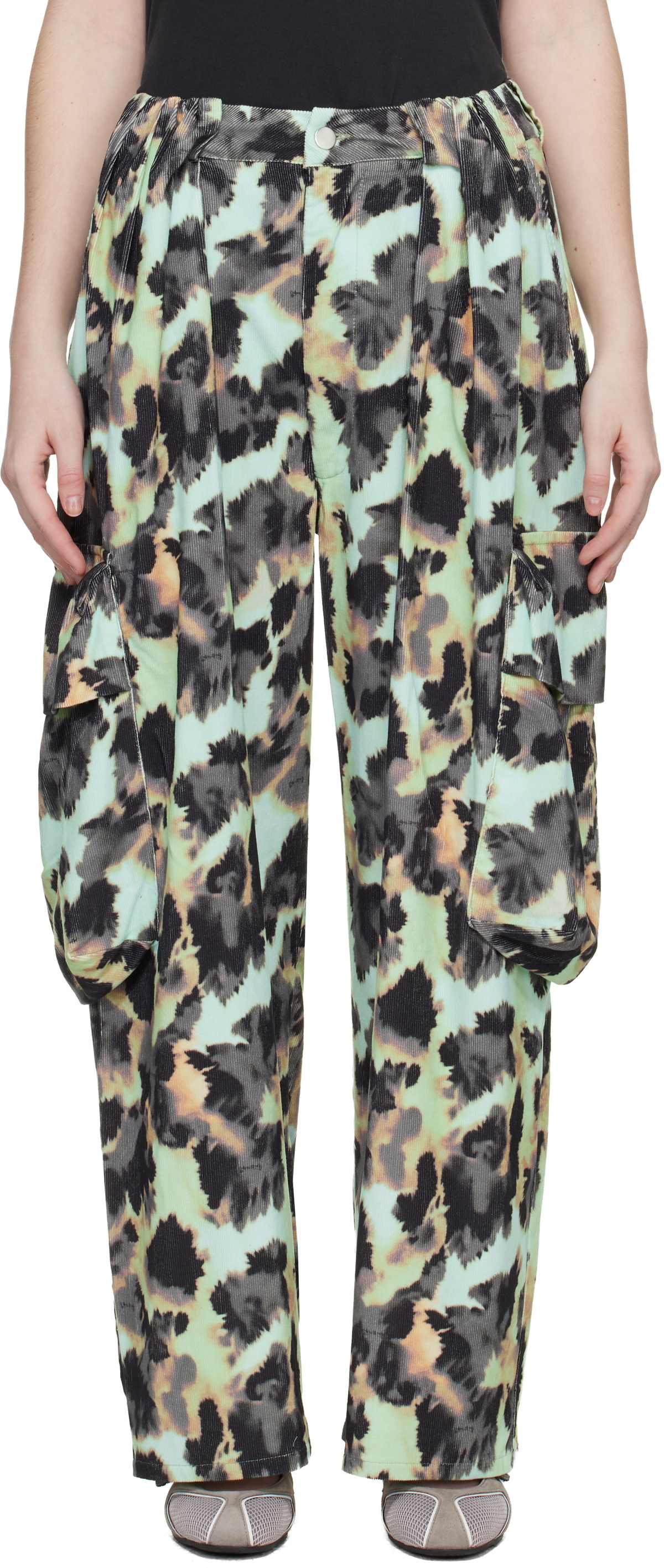 Collina Strada Multicolor Pleated Cargo Pants