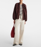 'S Max Mara Cotton-blend jersey wide-leg sweatpants