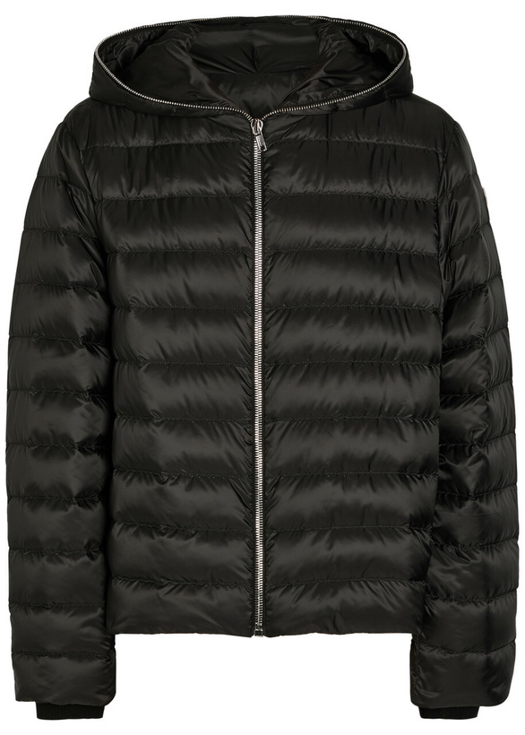 Photo: Rick Owens X Moncler Ziplock Hooded Padded Shell Jacket Black