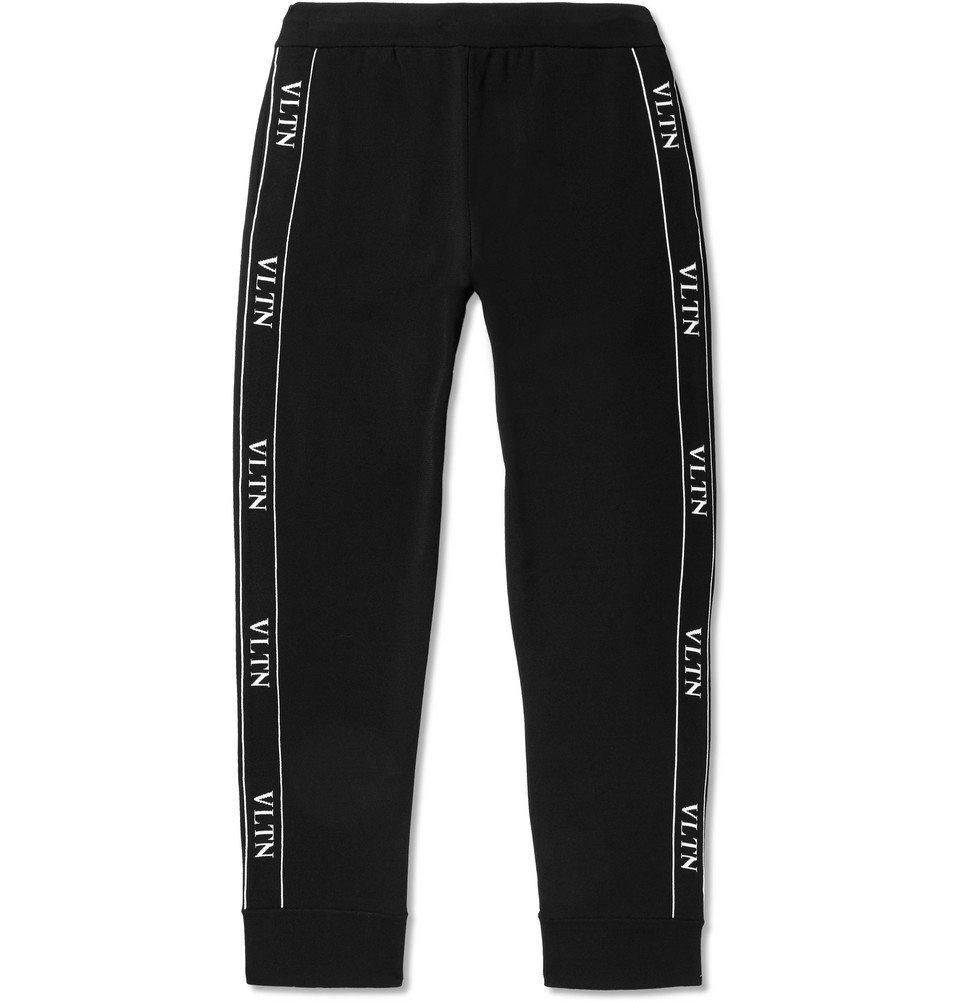 Valentino - Logo-Trimmed Tech-Jersey Sweatpants - Men - Black Valentino