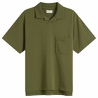 Universal Works Men's Rugby Jersey Oversized Vacation Polo in Olive