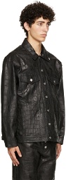 Martine Rose Black Croc Oversized Jacket