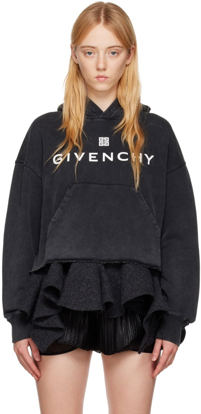 Photo: Givenchy Gray Print Hoodie