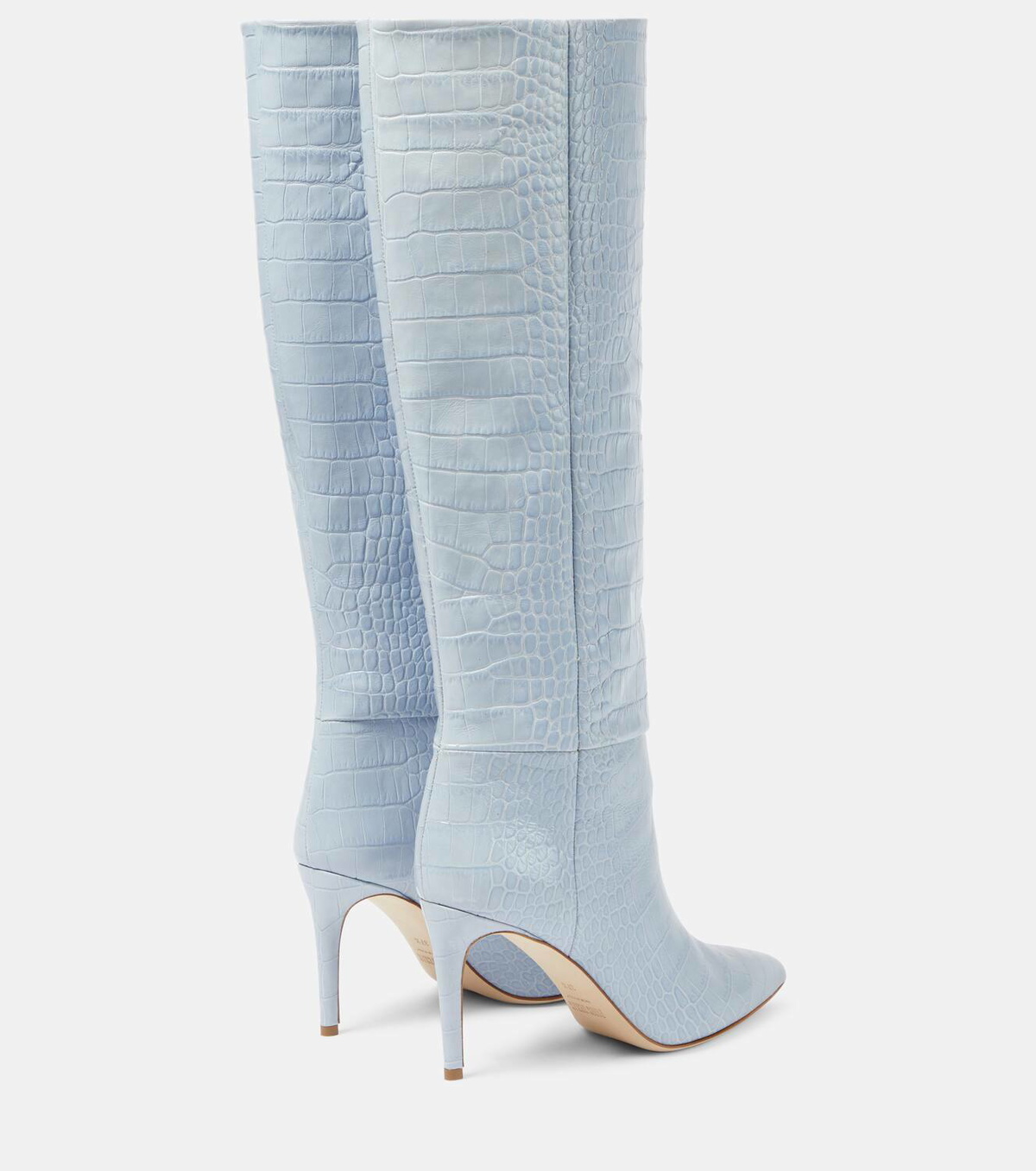 Paris Texas Croc-effect leather knee-high boots Paris Texas