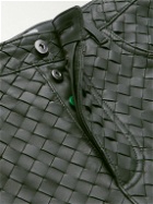 Bottega Veneta - Intrecciato Leather Trousers - Green