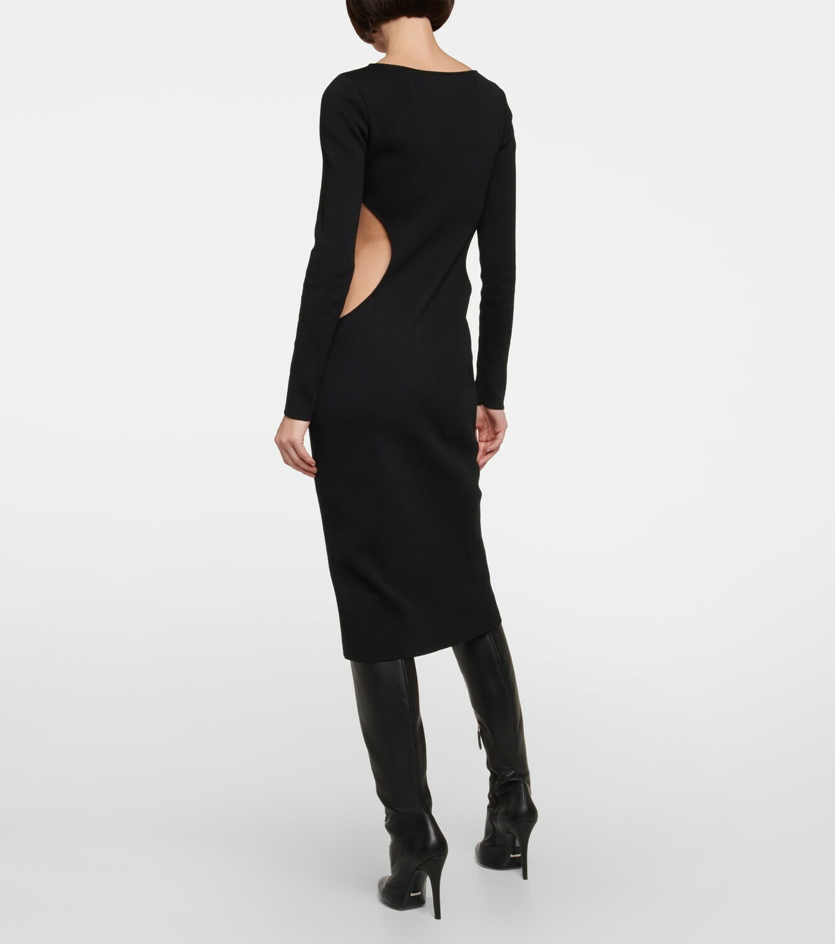Gucci - Cutout cotton and silk midi dress Gucci