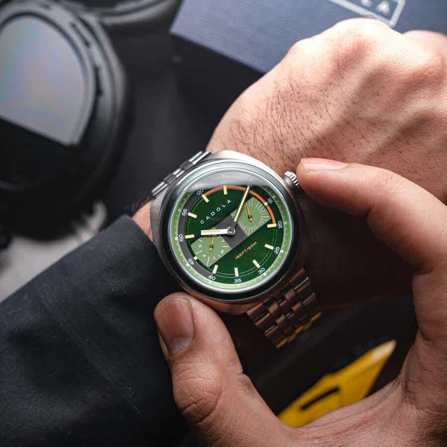 Cadola Giulia GMT Quartz Green Dial Mens Watch CD-1043-22