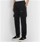 Off-White - Logo-Print Cotton-Jersey Cargo Sweatpants - Black