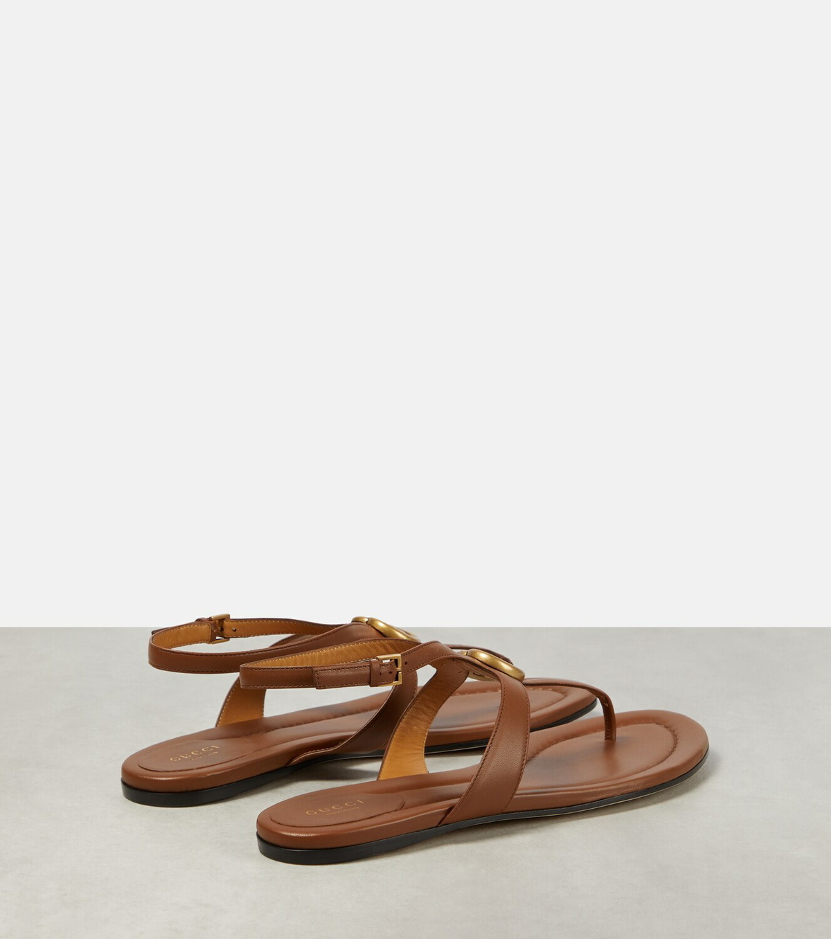 Gucci Double G leather sandals