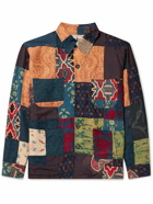 Karu Research - Printed Quilted Silk Chore Jacket - Multi