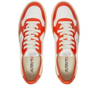 Autry Men's 01 Low Contrast Sneakers in White/Orange