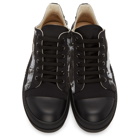 Rick Owens Drkshdw Black Graphic Trim Low Sneakers