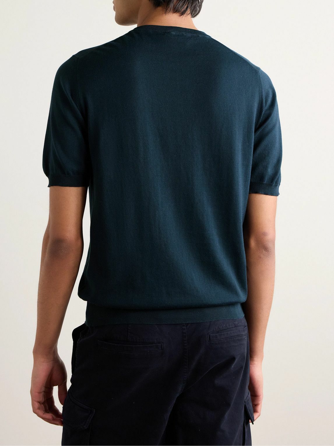 Boglioli - Garment-Dyed Cotton T-Shirt - Blue