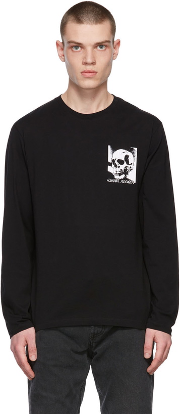 Photo: Alexander McQueen Black Skull Long Sleeve T-Shirt