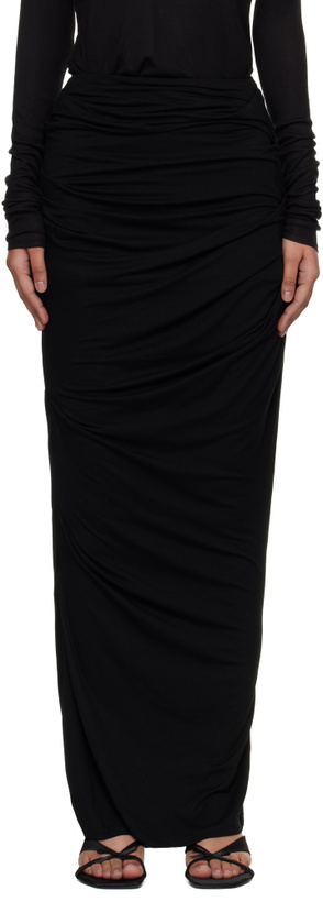 Photo: Entire Studios Black Drape Maxi Skirt