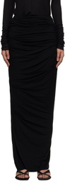Entire Studios Black Drape Maxi Skirt