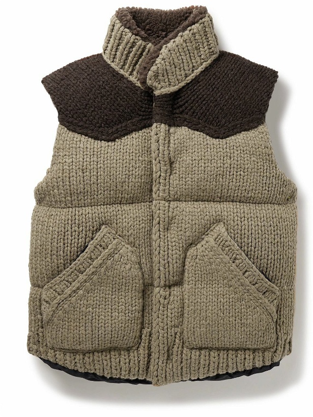 Photo: Sacai - Quilted Padded Wool Gilet - Neutrals