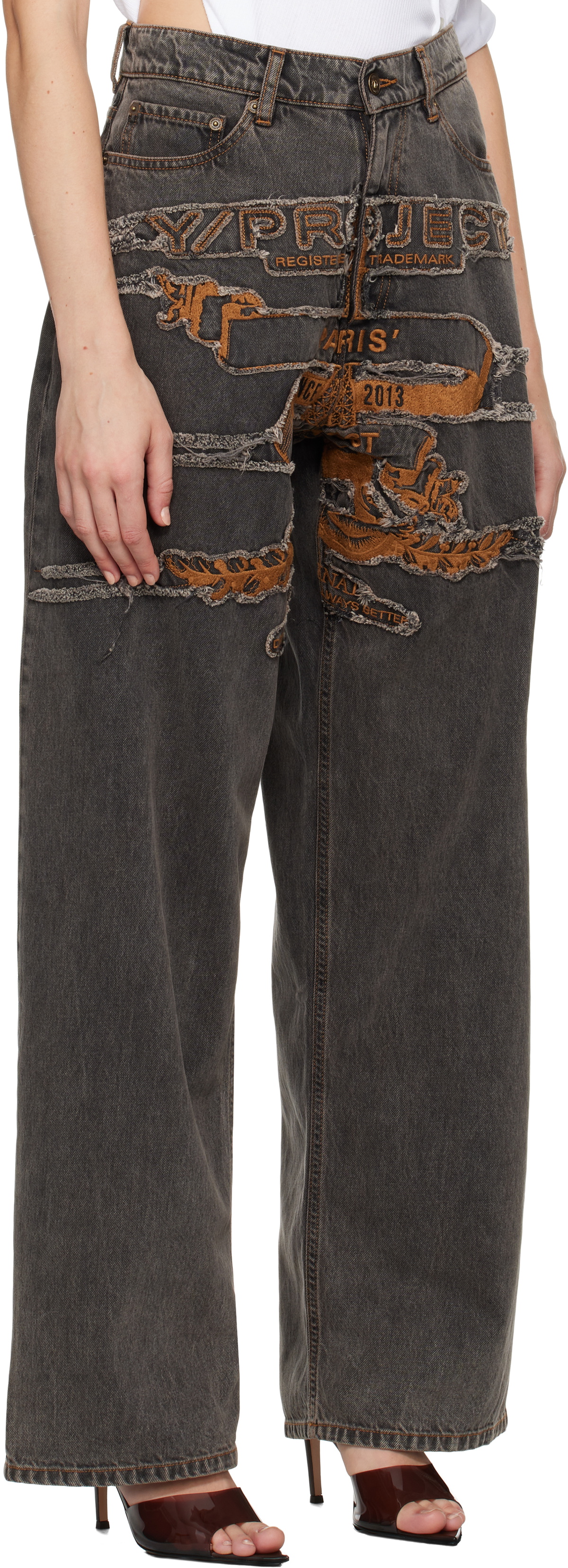 Y/Project Gray Paris' Best Patch Jeans