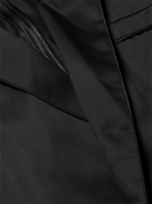 CDLP - Satin-Trimmed Lyocell Robe - Black