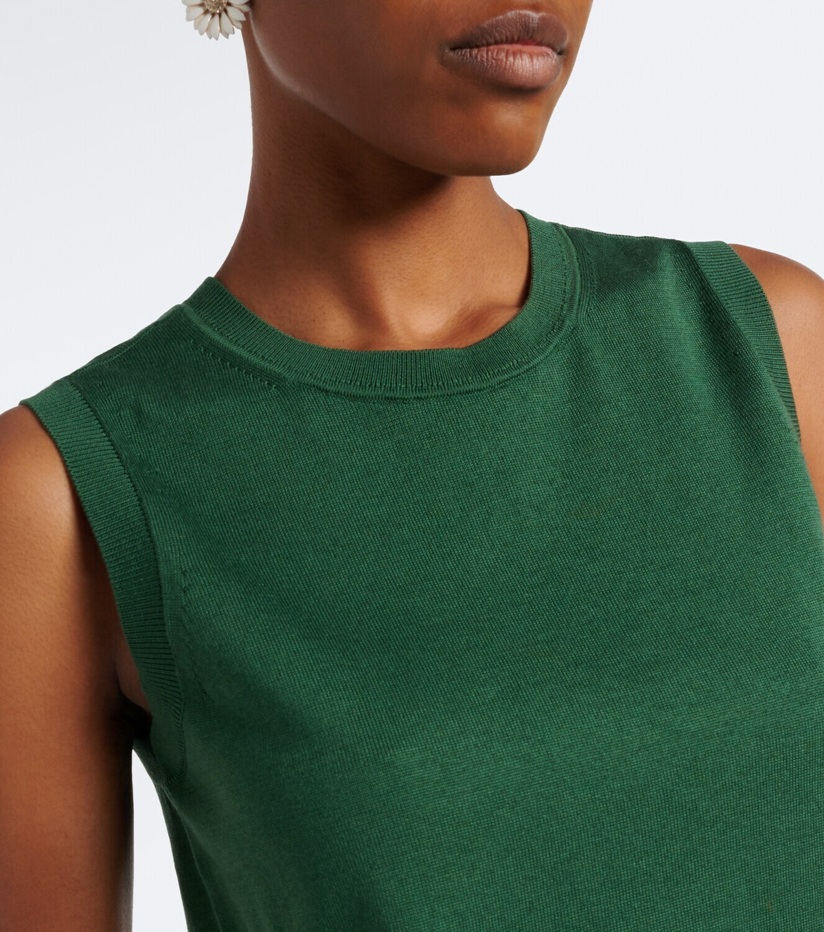 Carolina Herrera Silk and cotton tank top