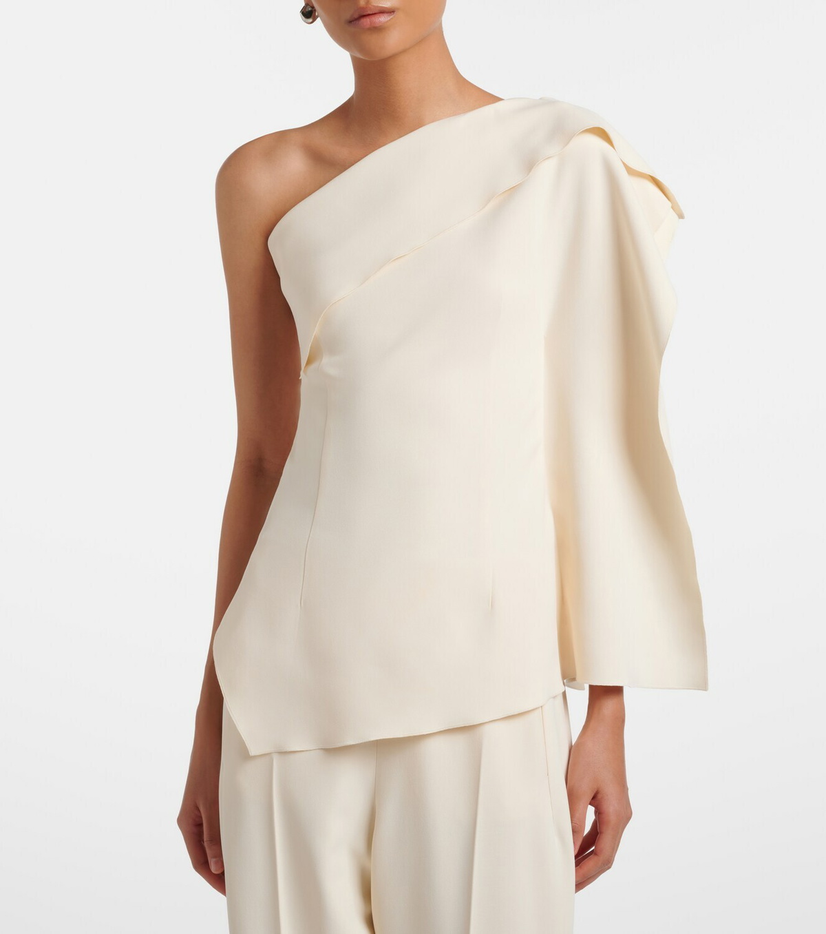 Fforme Lavinia draped one-shoulder top