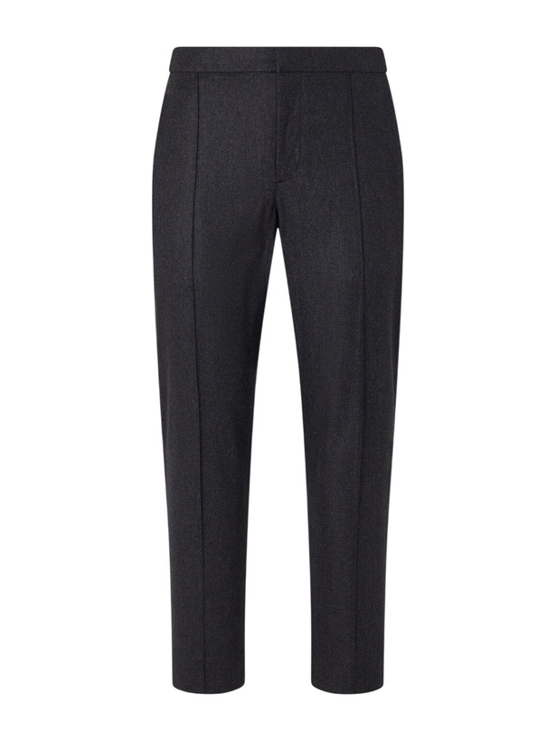 Photo: Zegna - Straight-Leg Wool, Cashmere and Silk-Blend Trousers - Gray