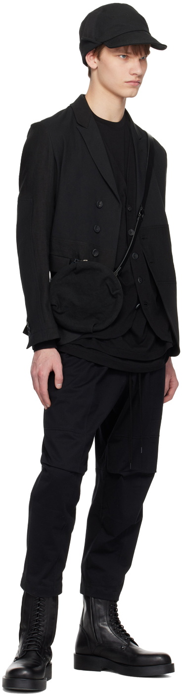 The Viridi-anne Black Double-Layered T-Shirt