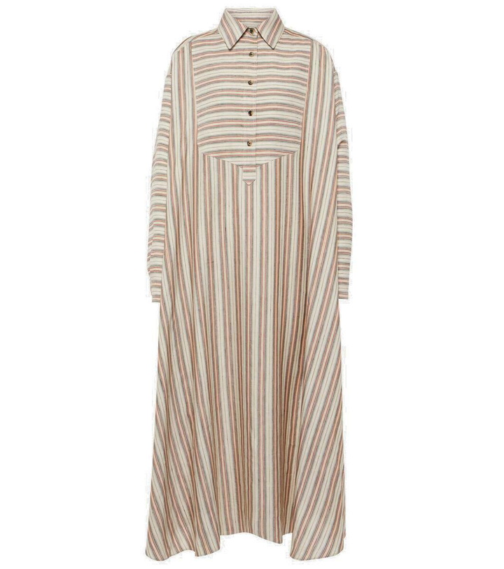 Photo: Loro Piana Striped linen and silk kaftan