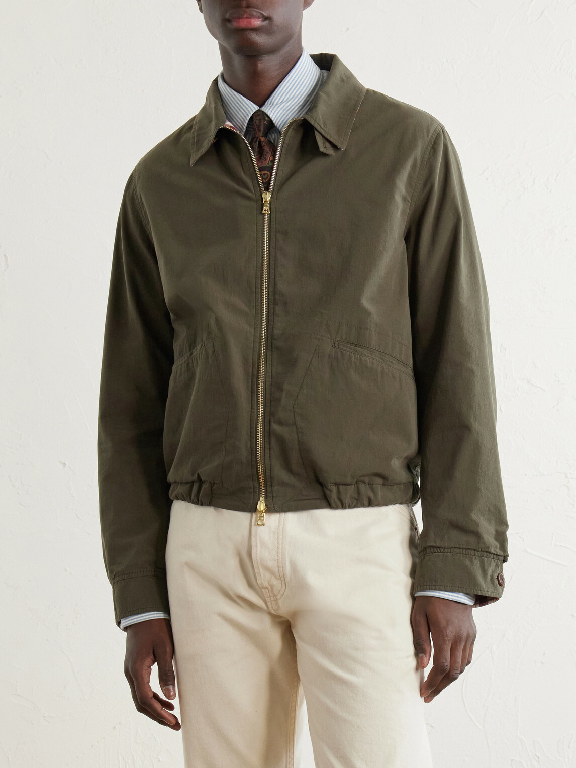 Drake's - Cotton-Twill Jacket - Green
