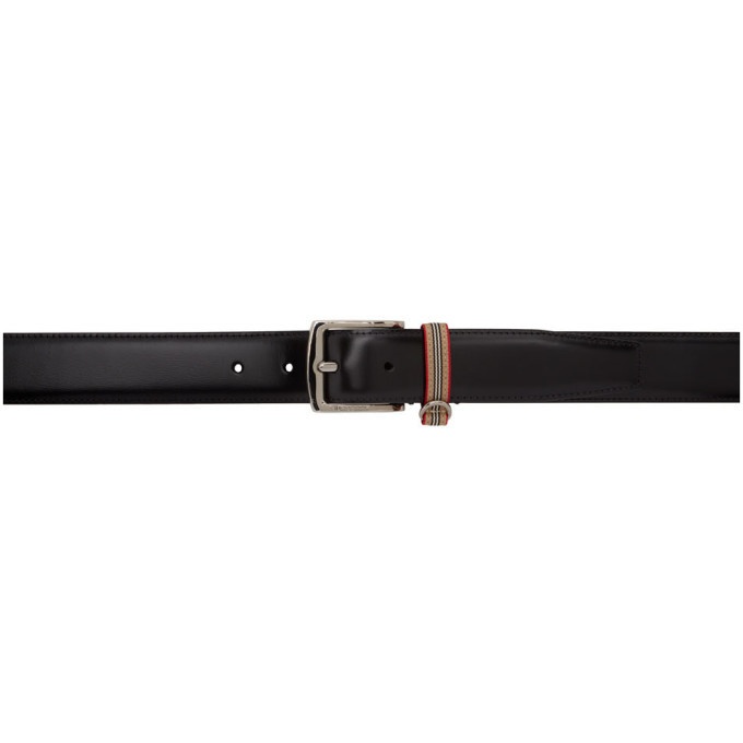 Photo: Burberry Black Icon Stripe Belt
