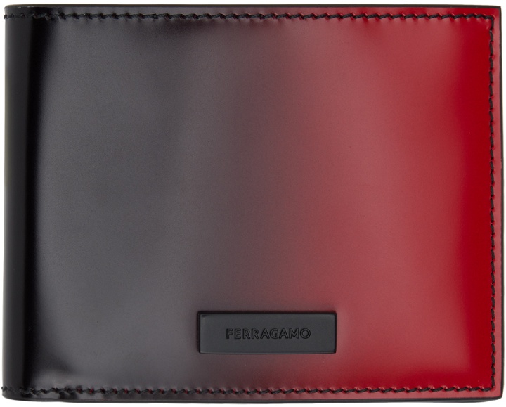 Photo: Ferragamo Black & Red Bifold Wallet