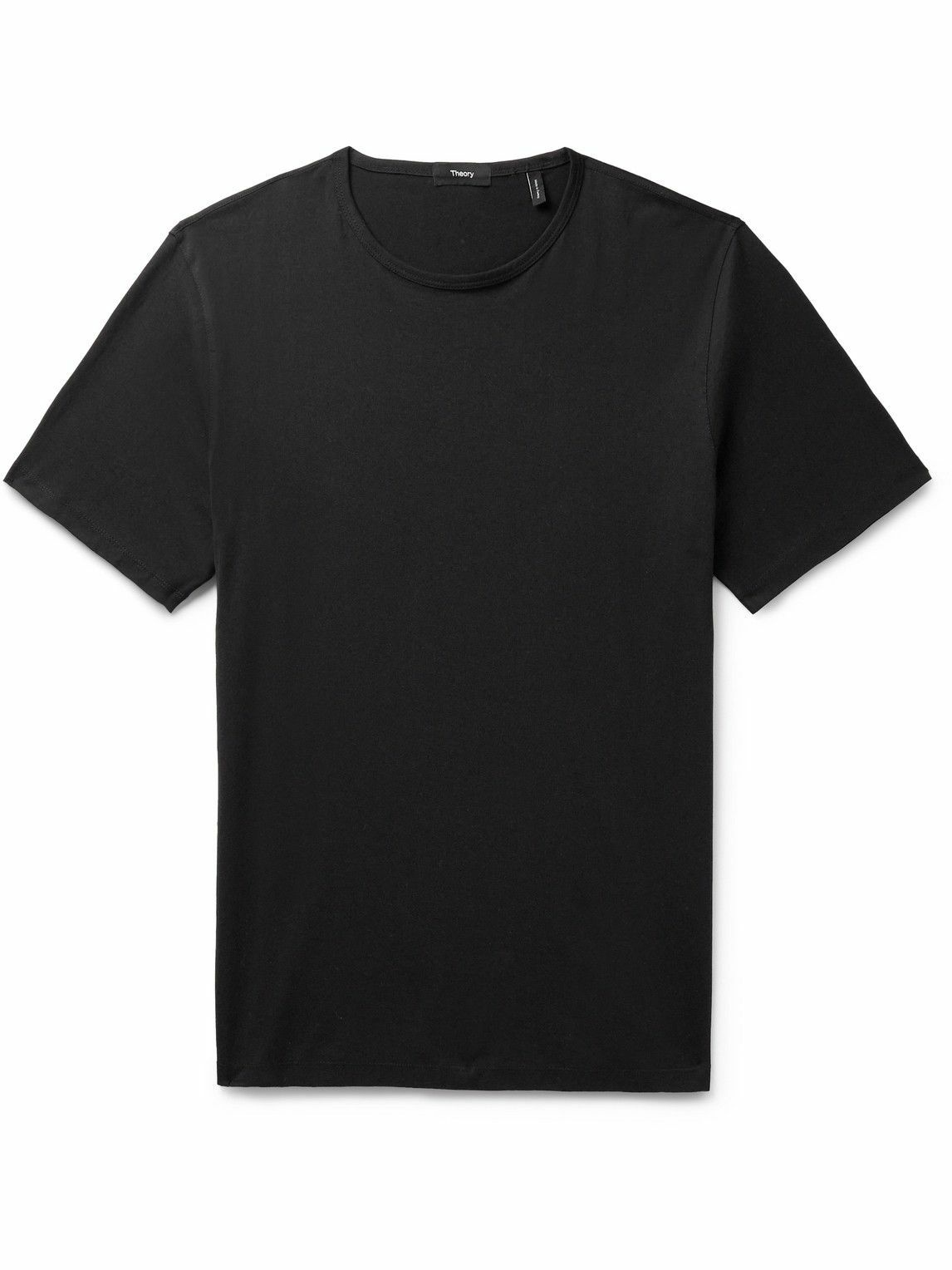 Photo: Theory - Precise Cotton-Jersey T-Shirt - Black