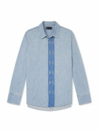 424 - HOORSENBUHS Two-Tone Denim Shirt - Blue