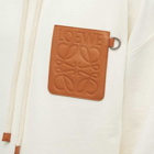 Loewe Men's Anagram Leather Patch Hoody in White Ash