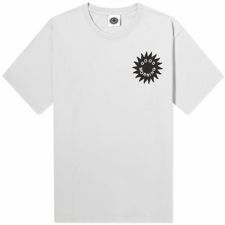 Photo: Good Morning Tapes Men's Sun Logo T-Shirt in Stone