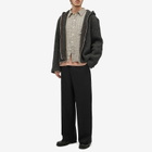 Our Legacy Men's Rib Wool Full Zip Hoodie in Anthracite Mega Rib Wool