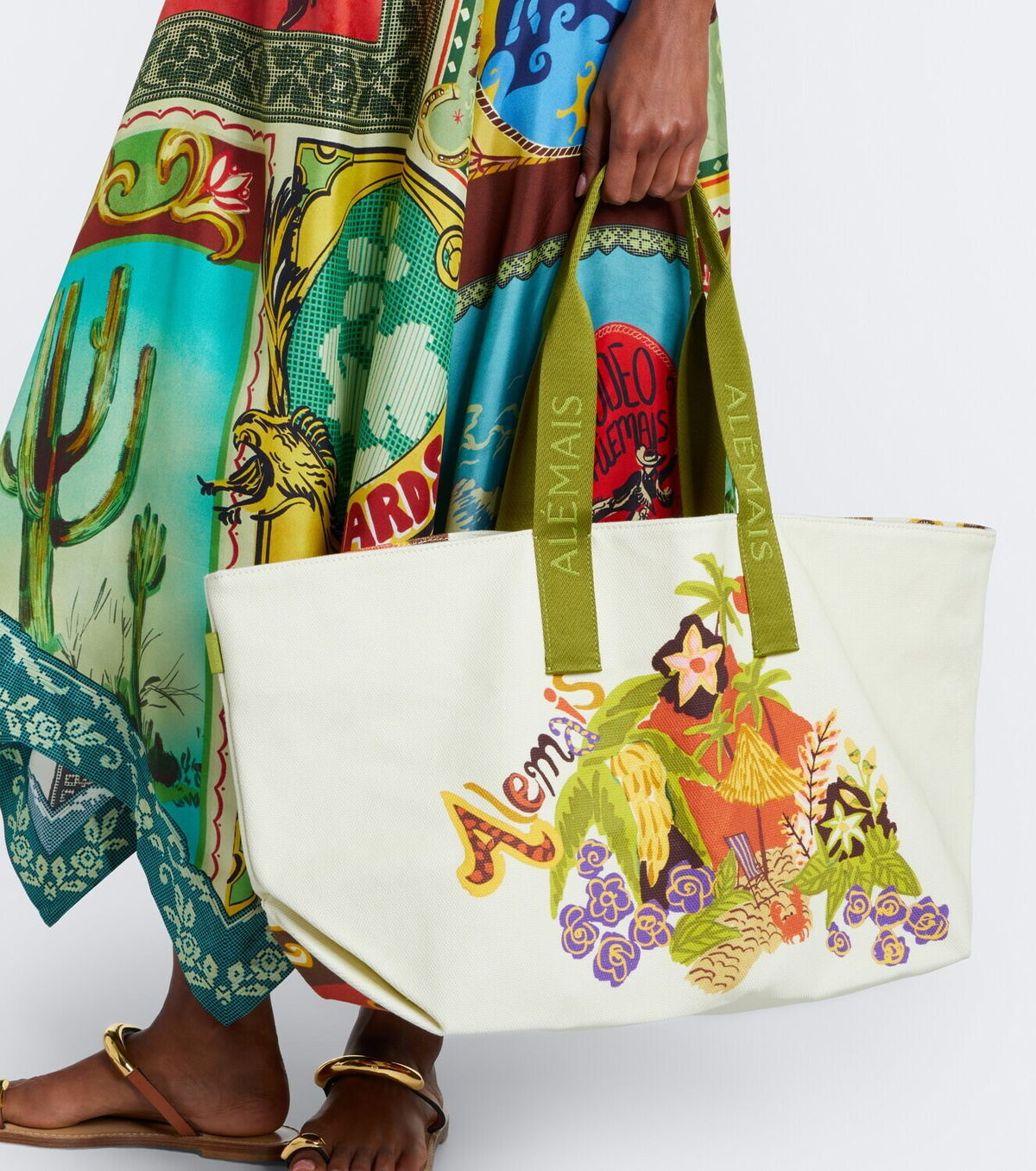 Alémais Island Cove printed cotton canvas tote bag